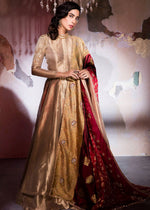 Gold Embroidered Tissue Brocade Pishwas (2-Piece) - Image 2