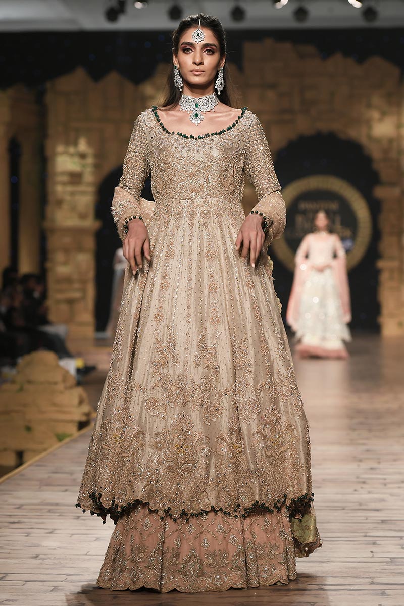 Silver Gold Gangajamni Tissue Pishwas Dress (3-Piece) - Image 1