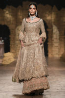 Silver Gold Gangajamni Tissue Pishwas Dress (3-Piece) - Image 4