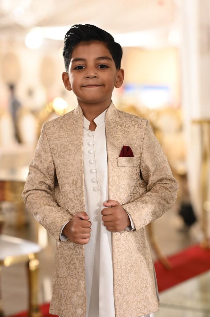 Golden Masoori Prince Coat for Boys (1-Pc) - Image 1