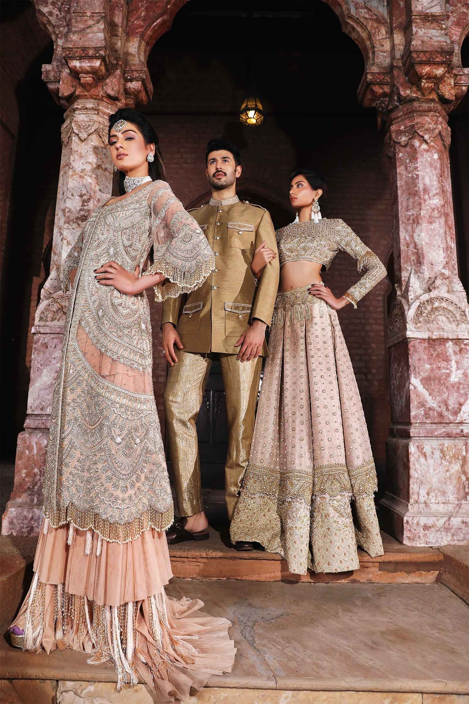 Gold Shimmer Metallic Suiting Prince Coat (2-Piece) - Image 1