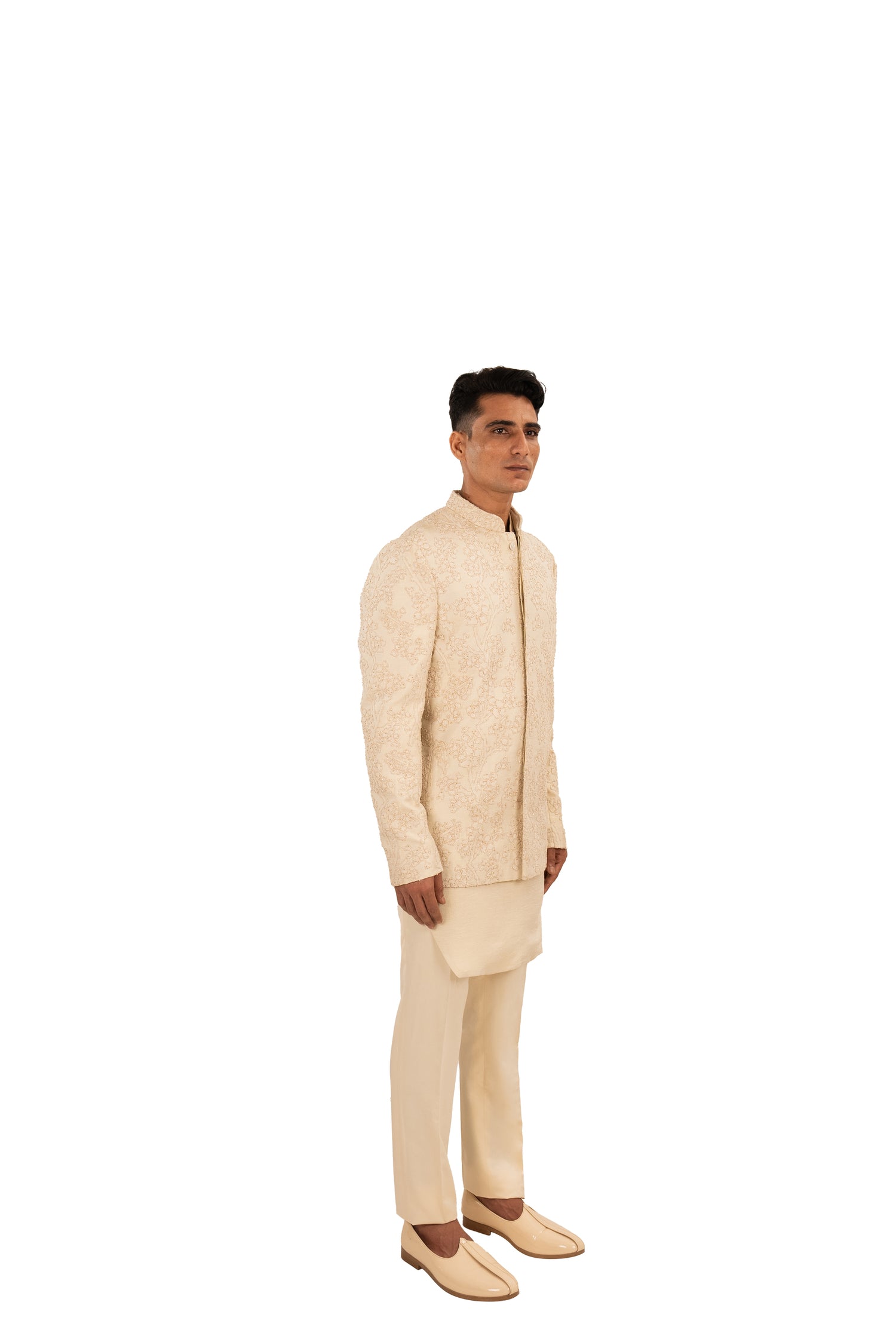Gold Appliqué Tissue Prince Coat (3-Piece) - Image 2
