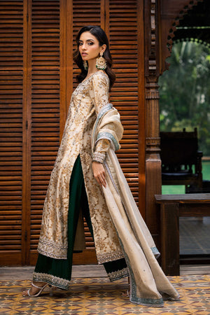 Gold Hand-Worked Banarsi Salwar Kameez (3-Piece) - Image 6