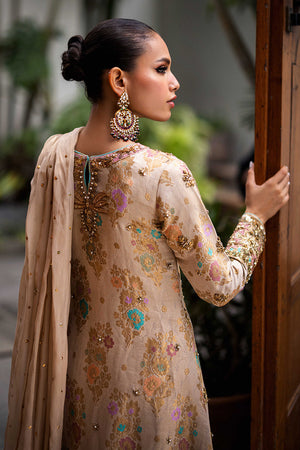 Gold Embroidered Banarsi Salwar Kameez (3-Piece) - Image 5