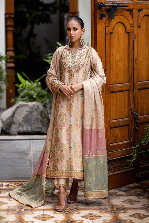 Gold Embroidered Banarsi Salwar Kameez (3-Piece) - Image 6