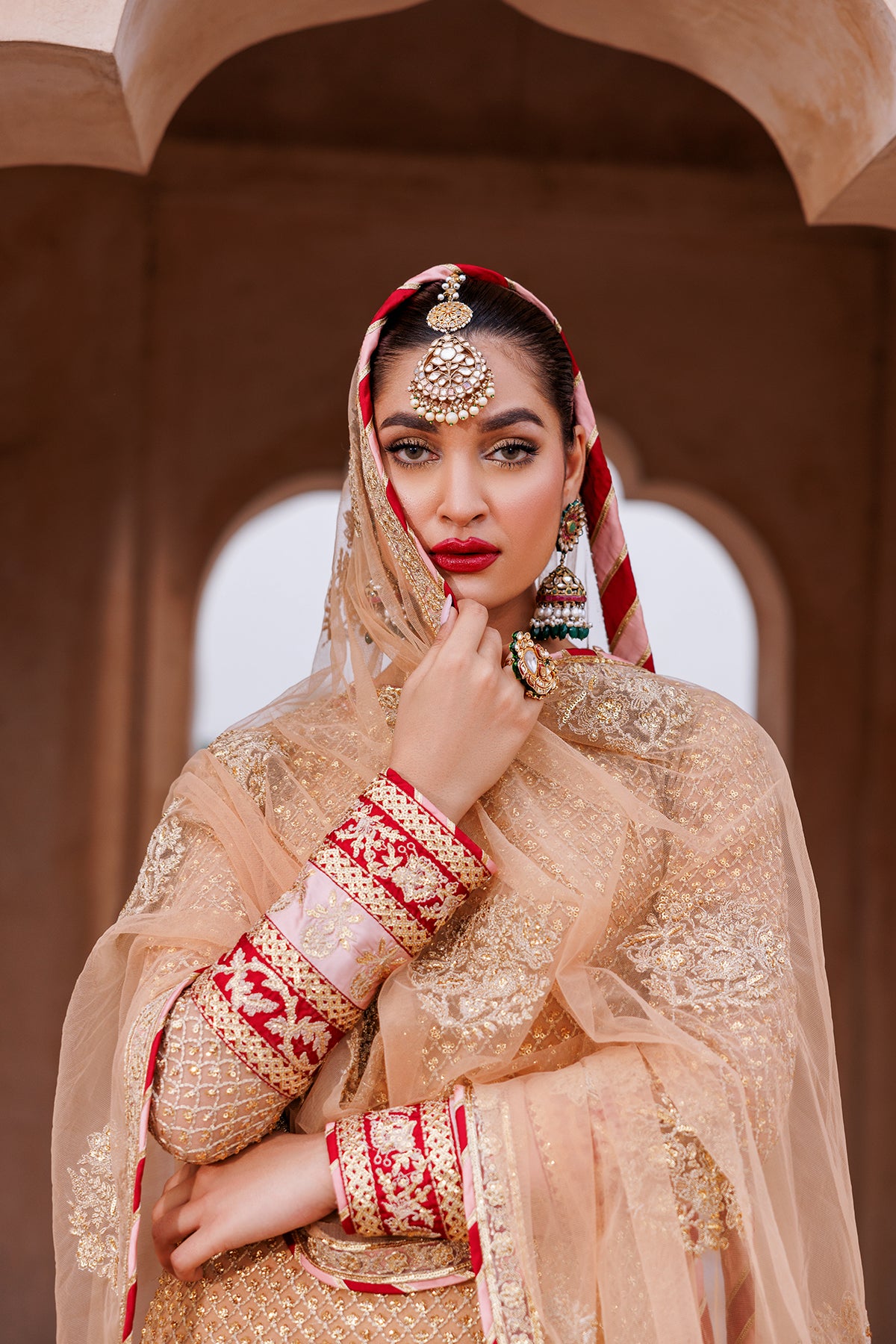 Gold Embroidered Charmuse Silk Straight Shirt (3-Piece) - Image 2