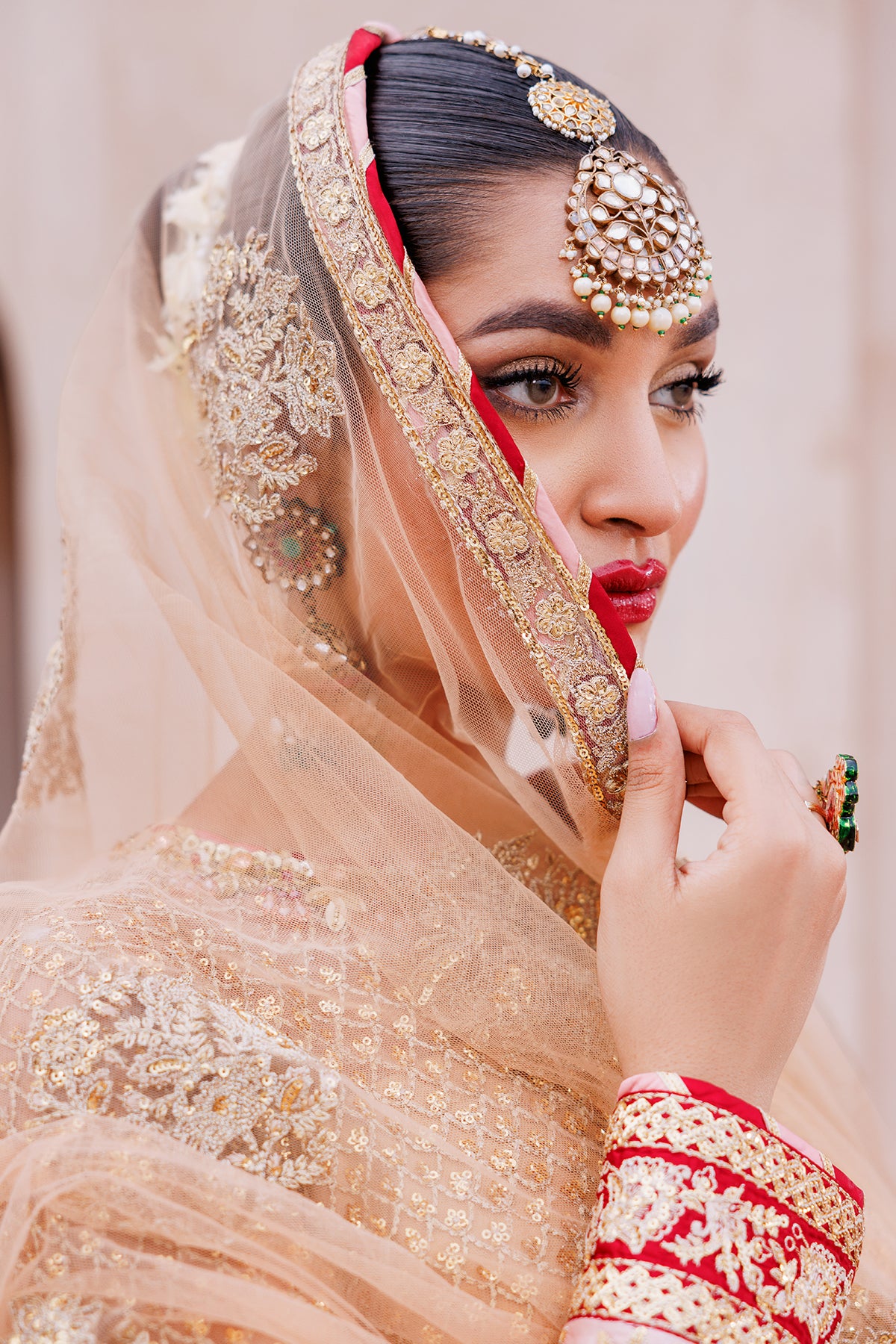 Gold Embroidered Charmuse Silk Straight Shirt (3-Piece) - Image 3