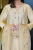 Pakistani Gold Pearl Embellished Korean Raw Silk Salwar Kameez (3-Piece) - Image 7