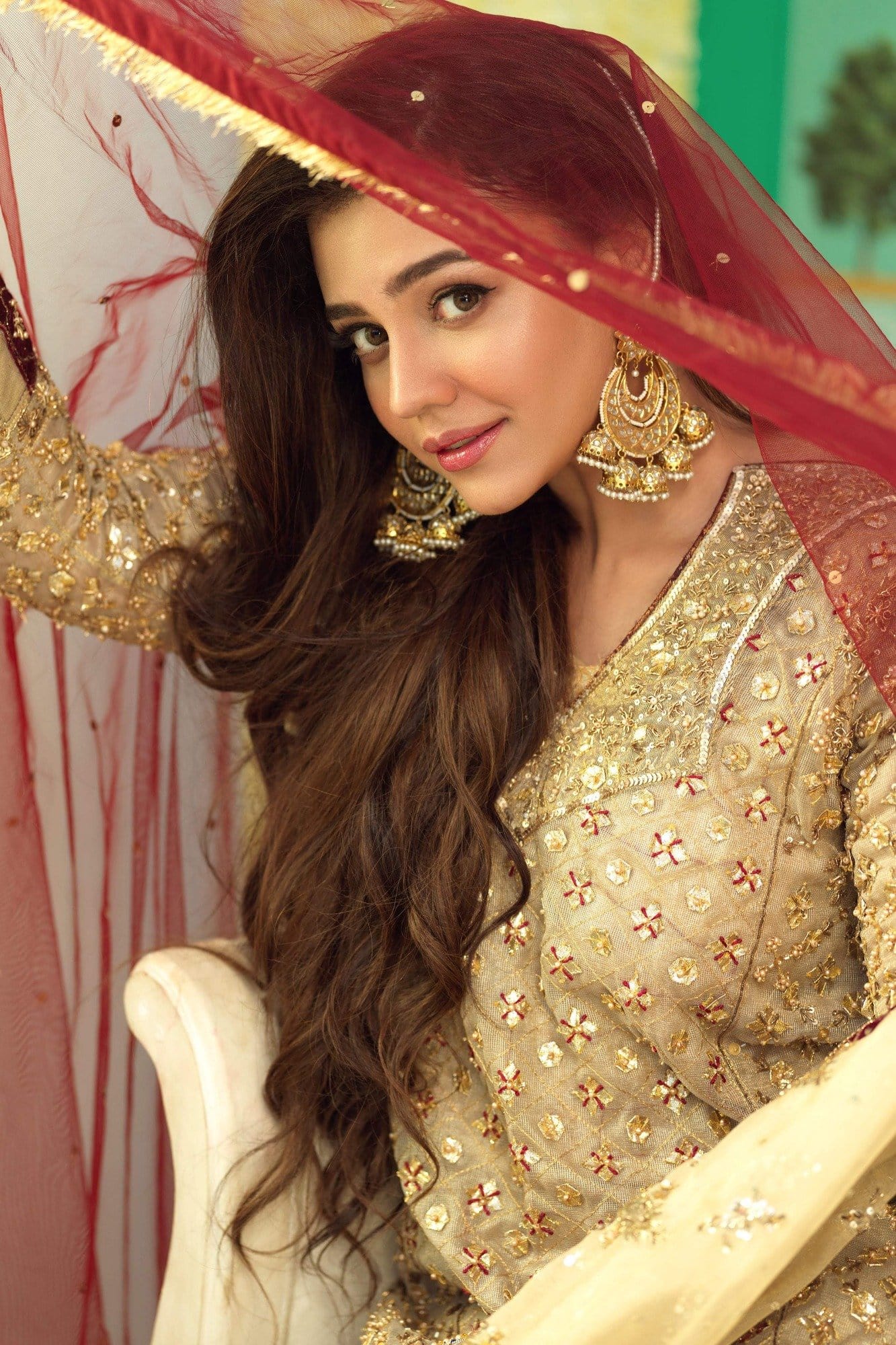 Gold Zardozi Maysuri Net Salwar Kameez (3-Piece) - Image 5