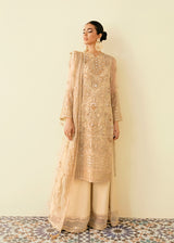 Gold Hand-Embellished Organza Salwar Kameez (3-Piece) - Image 7