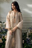 Pakistani Golden Hand-Embroidered Pure Tissue Jacket & Pants (2-Piece) - Image 4