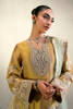 Pakistani Bright Gold Embellished Pure Tissue Kameez (3-Piece) - Image 10