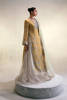 Pakistani Bright Gold Embellished Pure Tissue Kameez (3-Piece) - Image 4