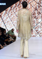 Metallic Gold Embellished Silk-Blend Jacket (2-Piece) - Image 4