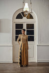 Gold Zardozi Silk Lamé Kameez with Jamawar Pajama (2-Piece) - Image 2