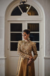 Gold Zardozi Silk Lamé Kameez with Jamawar Pajama (2-Piece) - Image 3