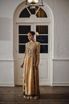 Gold Zardozi Silk Lamé Kameez with Jamawar Pajama (2-Piece) - Image 4