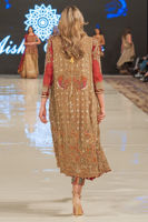 Gold Embroidered Tissue Salwar Kameez (3-Piece) - Image 3