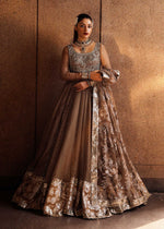 Indian Gold Hand-Embellished Organza Anarkali Sharara (3-Piece) - Image 5