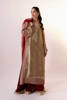Pakistani Copper & Rose Gold Embroidered Pure Tissue Sharara (3-Piece) - Image 11