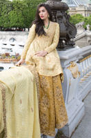 Golden Zardozi Shubnam Cotton Sharara (3-Piece) - Image 2