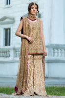 Gold Zardozi & Swarovski Tissue Sharara (3-Piece) - Image 2