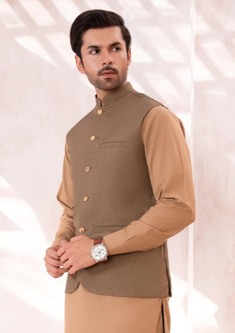 Dull Gold TR Suiting Waistcoat (3-Piece) - Image 1
