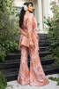 Pakistani Rose Gold Embellished Chiffon Jacquard Wrap Set (2-Piece) - Image 7
