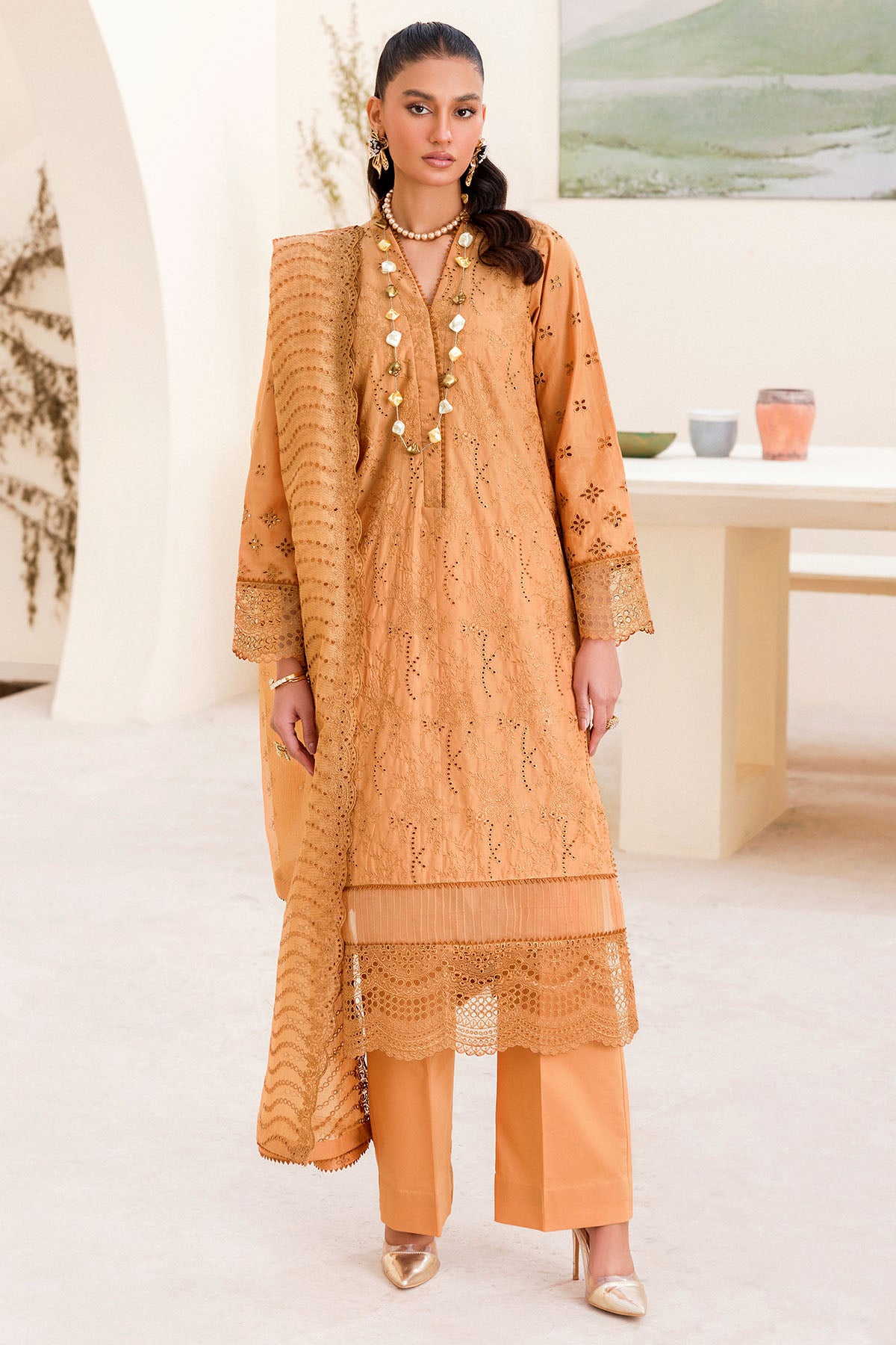 Amber Schiffli Embroidered Cambric 3-Piece Suit - Image 4
