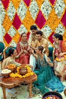 Gold Zardozi Lame Salwar Kameez (3-Piece) - Image 8