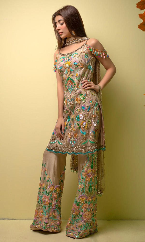 Gold Sequin Embroidered Silk-Blend Kurta Set (3-Piece) - Image 6