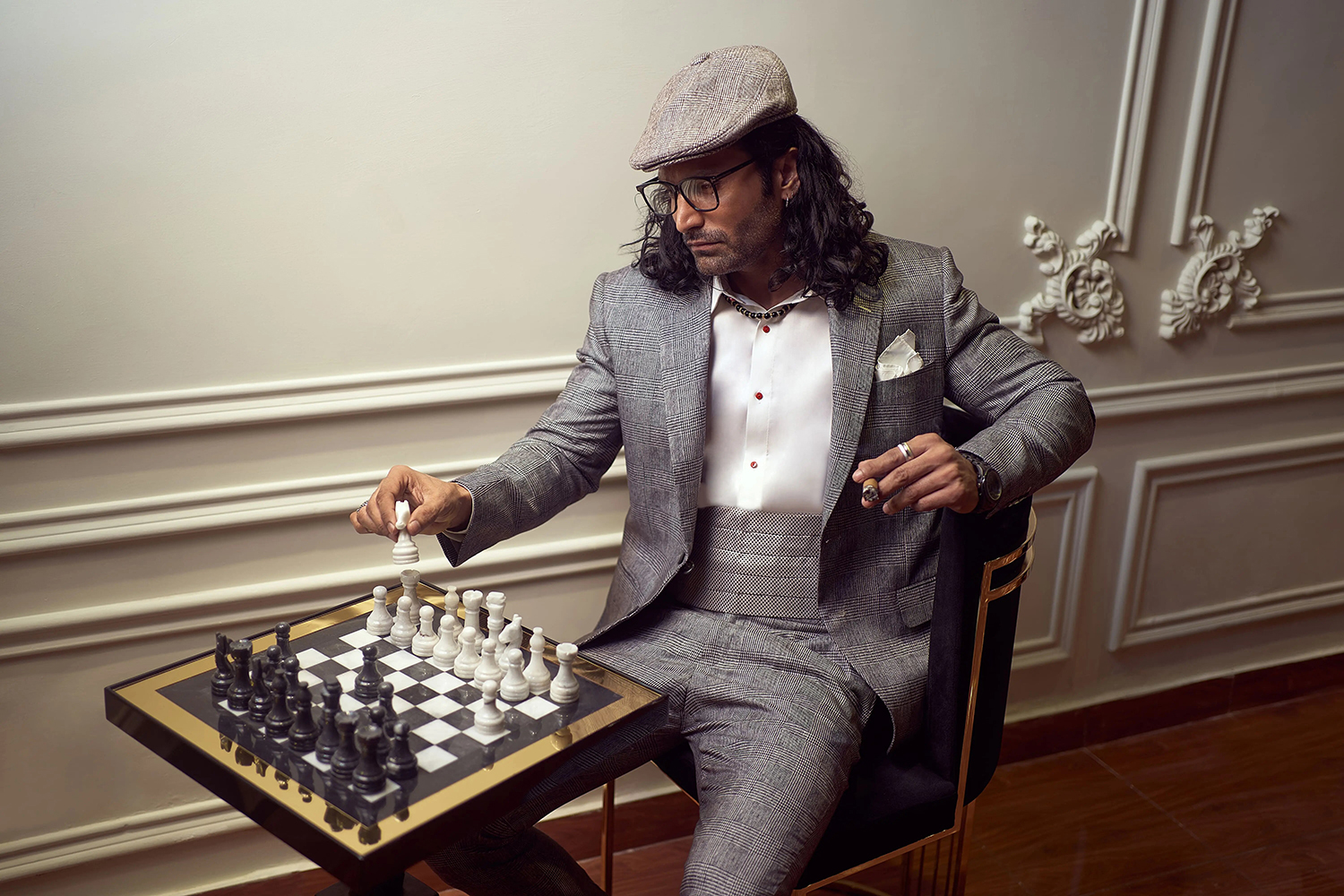 Charcoal Grey Pinstripe Wool Blend Suit (2-Piece) - Image 3