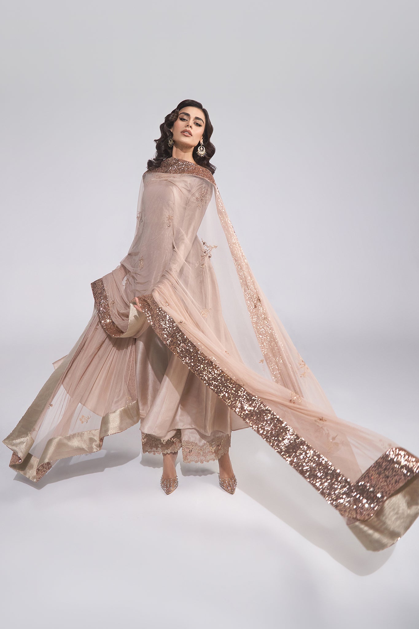 Mouse Zardozi Silk Kalidar Dress (3-Piece) - Image 6