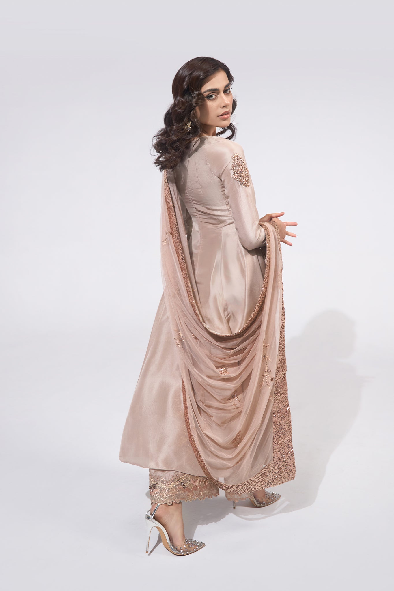 Mouse Zardozi Silk Kalidar Dress (3-Piece) - Image 9