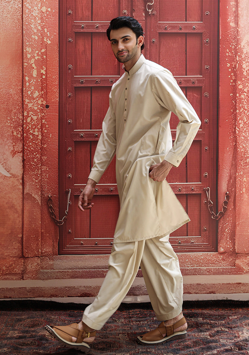 Whitecap Gray Poly Viscose Slim Fit Shalwar Kameez (2-Piece) - Image 2