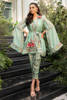 Pakistani Seafoam Green Embroidered Wrap Angrakha (2-Piece) - Image 2