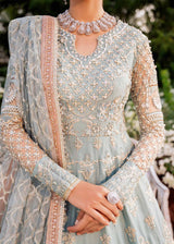 Seafoam Embroidered Net & Organza Anarkali (2-Piece) - Image 4