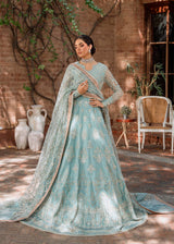 Seafoam Embroidered Net & Organza Anarkali (2-Piece) - Image 5