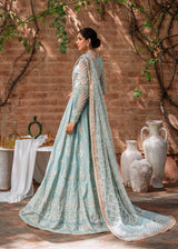 Seafoam Embroidered Net & Organza Anarkali (2-Piece) - Image 6