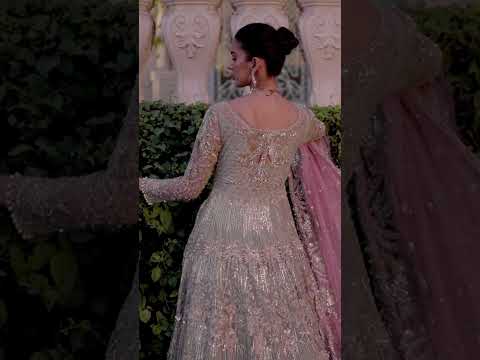 Pakistani Pistachio Green Embroidered Net Anarkali Gown (2-Piece) - Image 7