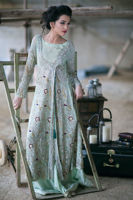 Mint Zardozi Net Angrakha Dress (1-Pc) - Image 2