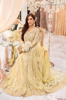 Pakistani Tea Green Zardozi Net Angrakha (2-Piece) - Image 4