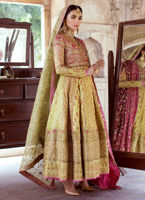 Dhani Green Embroidered Silk Angrakha (2-Piece) - Image 2