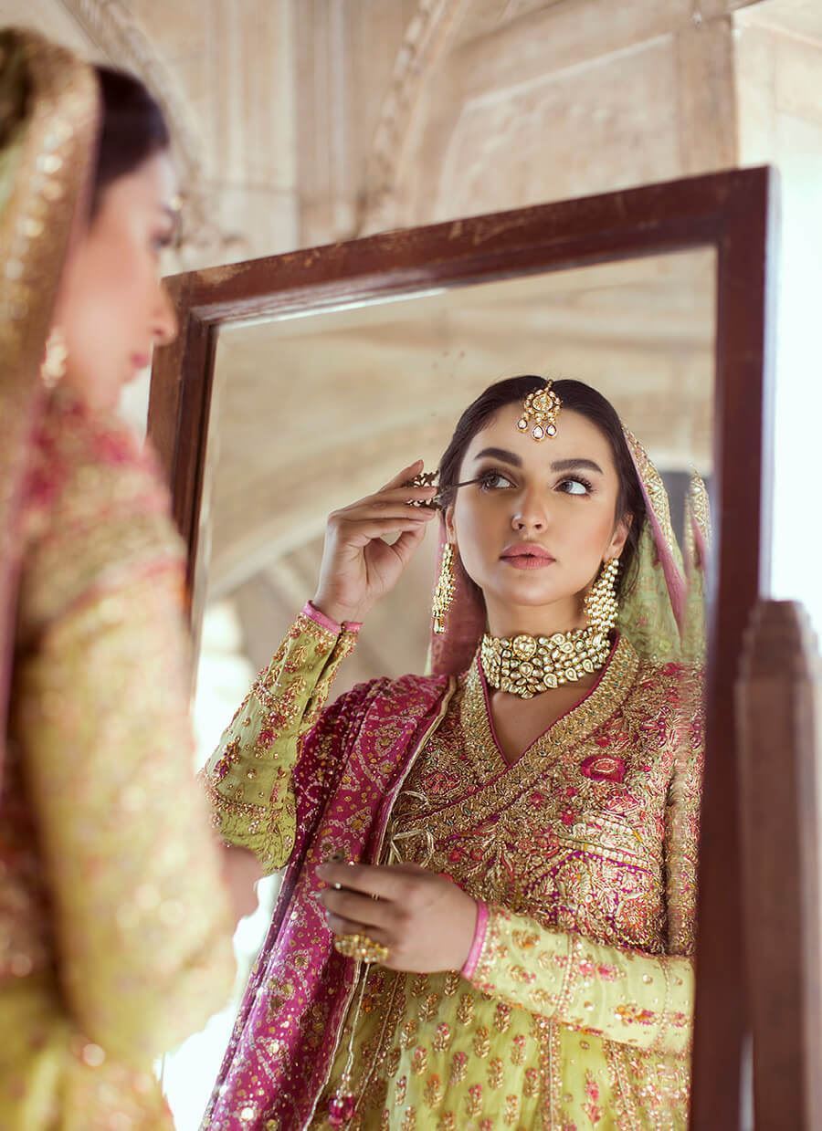 Dhani Green Embroidered Silk Angrakha (2-Piece) - Image 6