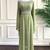 Olive Embroidered Georgette Wedding Gown (1-Pc) - Image 2