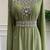Olive Embroidered Georgette Wedding Gown (1-Pc) - Image 3