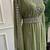 Olive Embroidered Georgette Wedding Gown (1-Pc) - Image 4