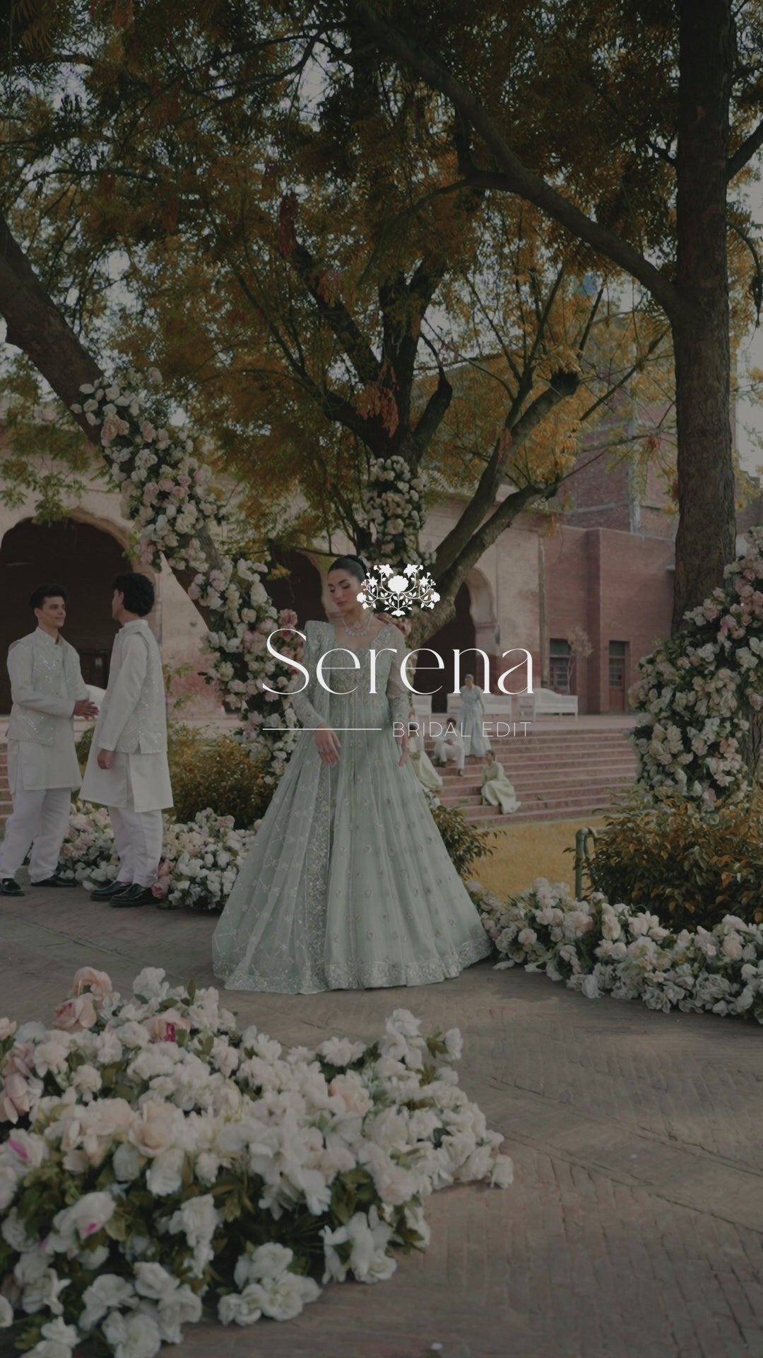 Seafoam Embellished Net Bridal Gown (2-Piece) - Image 2