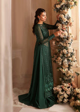 Pakistani Emerald Green Hand-Embellished Organza Gown (3-Piece) - Image 5