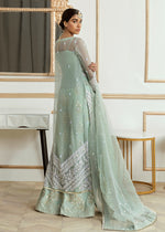 Pakistani Mint Green Embroidered Organza Gown (3-Piece) - Image 5
